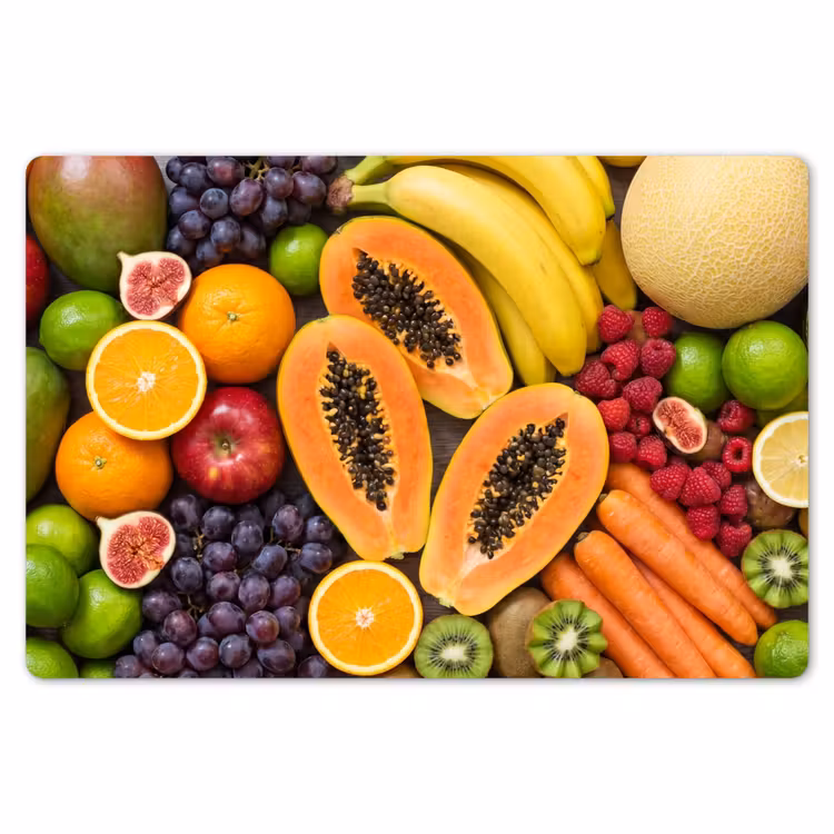 Eten - Fruit - Groenten - Vers - Kleurrijk Placemat vinyl groot -zzsfeer1_Kitchenyeah-website