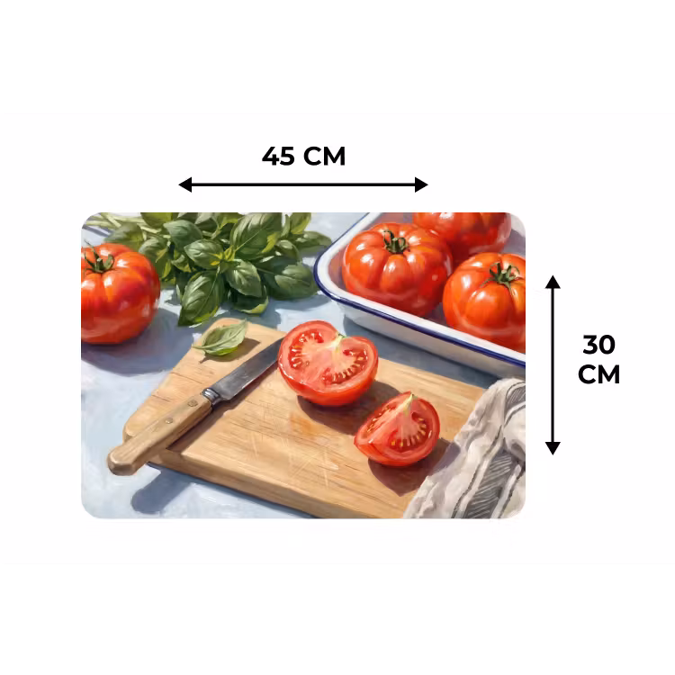 Eten - Keuken - Ingrediënten - Stillleven - Rood Placemat vinyl groot -specs