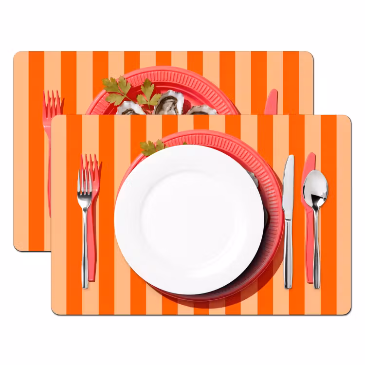 Eten - Oester - Zeevruchten - Oranje - Modern Placemat vinyl groot -zzsfeer2_Kitchenyeah-website