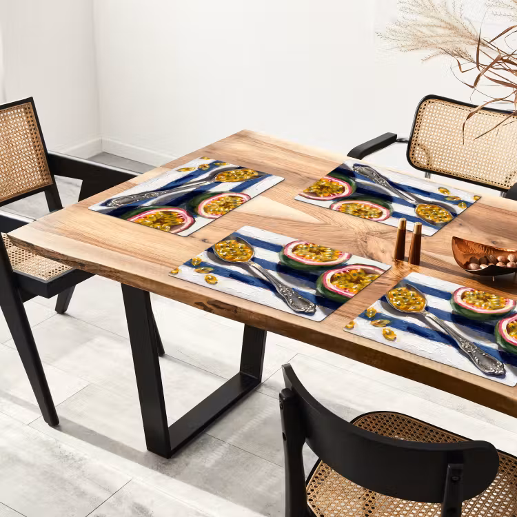Eten - Passievrucht - Tropisch - Modern - Kleurrijk Placemat vinyl groot -zzsfeer4_Kitchenyeah-website