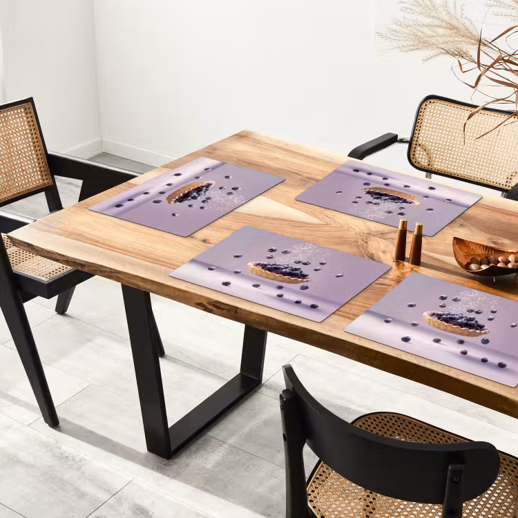 Eten - Taart - Bessen - Blauw Placemat vinyl groot -zzsfeer4_Kitchenyeah-website