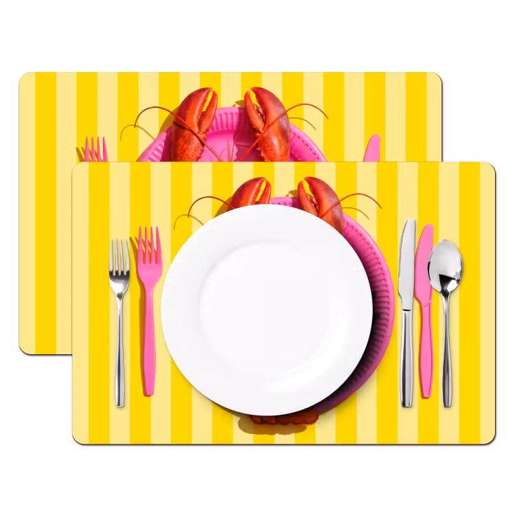 Eten - Roze - Geel - Modern - Culinaire Placemat vinyl groot -zzsfeer2_Kitchenyeah-website