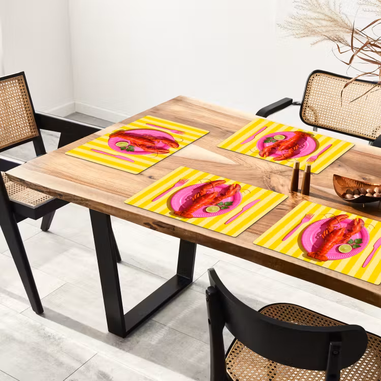 Eten - Roze - Geel - Modern - Culinaire Placemat vinyl groot -zzsfeer4_Kitchenyeah-website