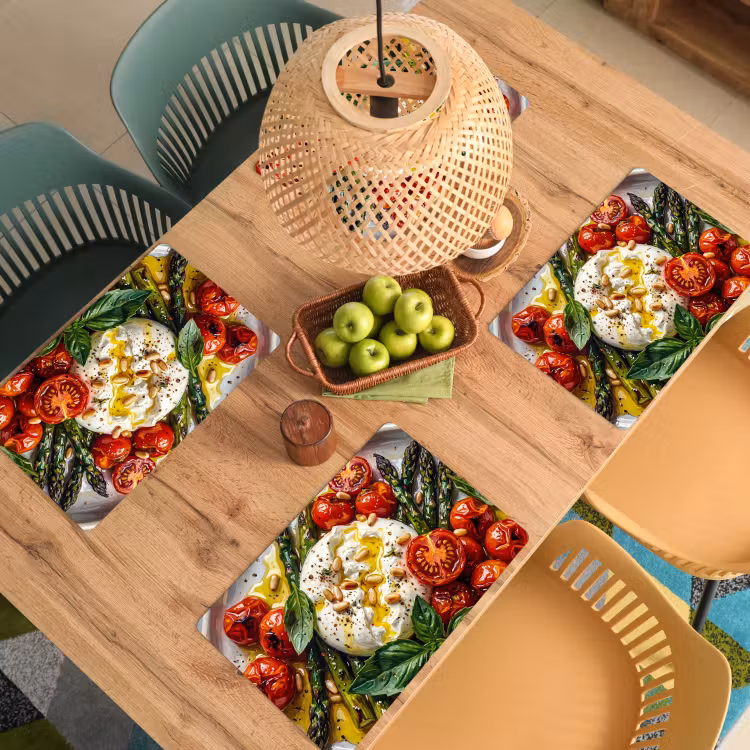 Eten - Groenten - Kaas - Modern - Vers Placemat vinyl groot -zzsfeer5_Kitchenyeah-website