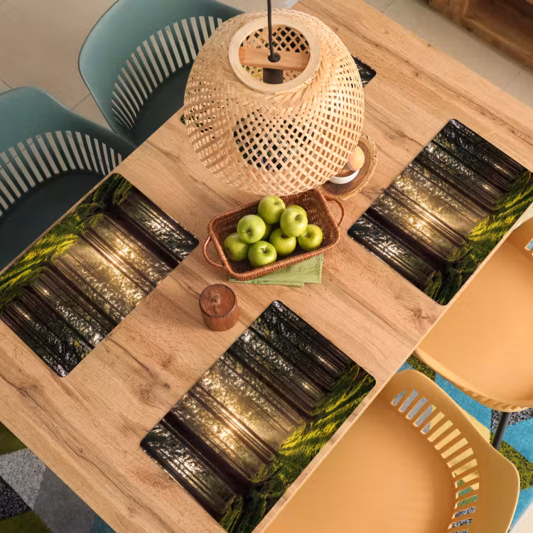 Bos - Gras - Zonlicht Placemat vinyl groot -zzsfeer5_Kitchenyeah-website