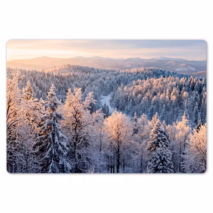 Bos - Bergen - Goud - Winter - Warm Placemat vinyl groot -zzsfeer1_Kitchenyeah-website
