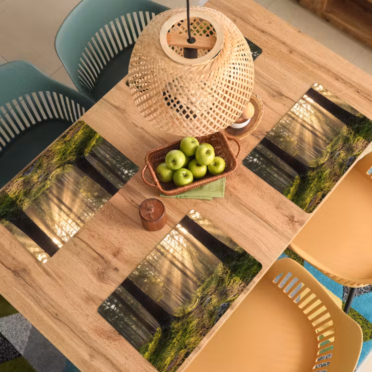 Bos - Zonlicht - Gras Placemat vinyl groot -zzsfeer5_Kitchenyeah-website