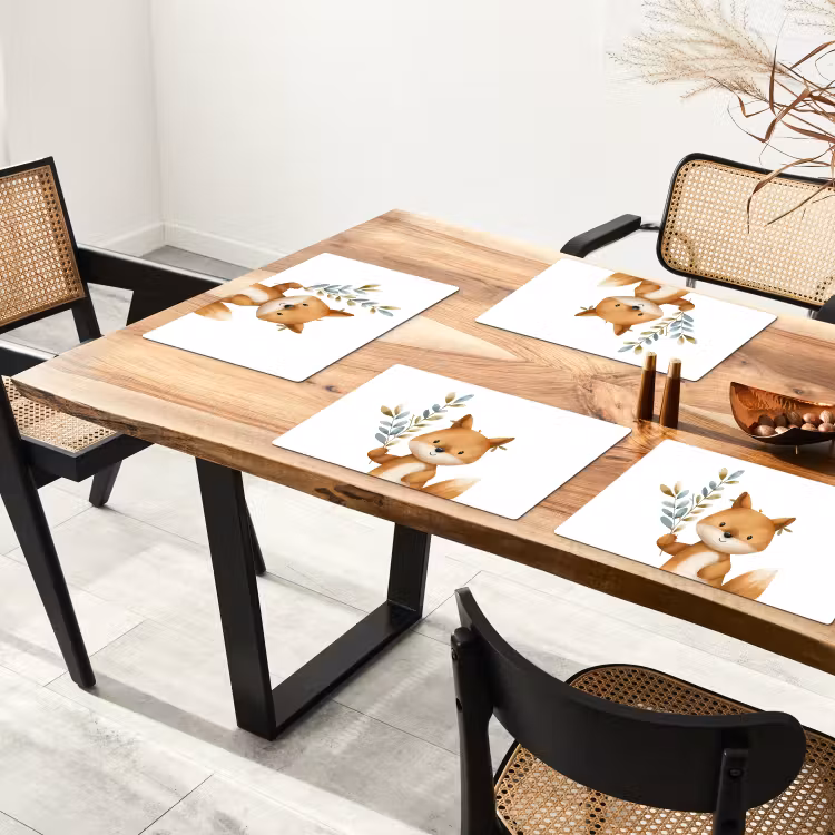 Vos - Dier - Bosdieren Placemat vinyl groot -zzsfeer4_Kitchenyeah-website
