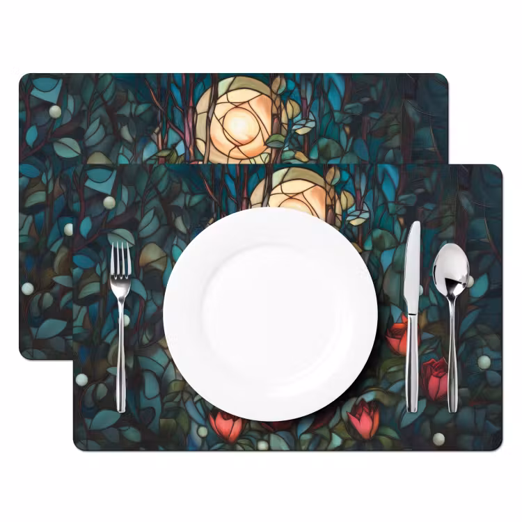 Vos - Mozaïek - Bos - Maan Placemat vinyl groot -zzsfeer2_Kitchenyeah-website