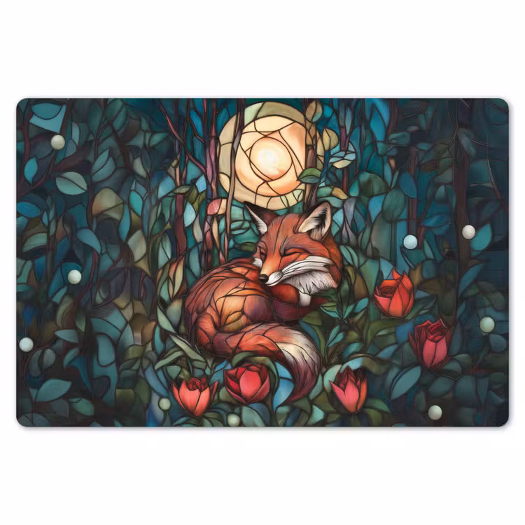 Vos - Mozaïek - Bos - Maan Placemat vinyl groot -zzsfeer1_Kitchenyeah-website