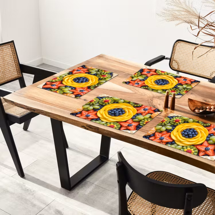Fruit - Arrangement - Gezond - Kleurrijk - Eten Placemat vinyl groot -zzsfeer4_Kitchenyeah-website