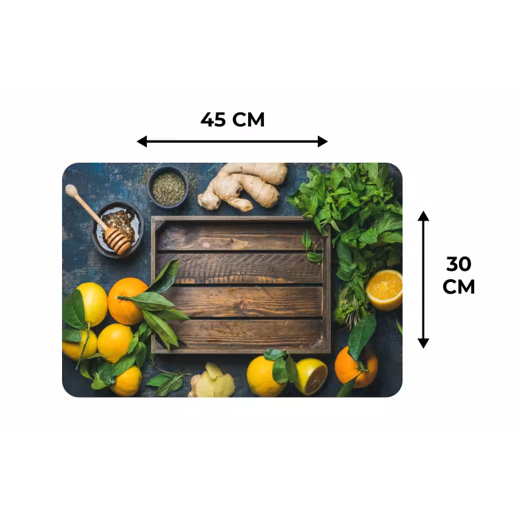 Fruitkist - Citroen - Fruit Placemat vinyl groot -specs