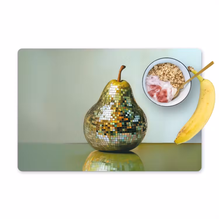 Fruit - Disco - Art - Glitter Placemat vinyl groot -zzzproduct_Kitchenyeah-website