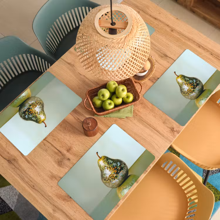 Fruit - Disco - Art - Glitter Placemat vinyl groot -zzsfeer5_Kitchenyeah-website