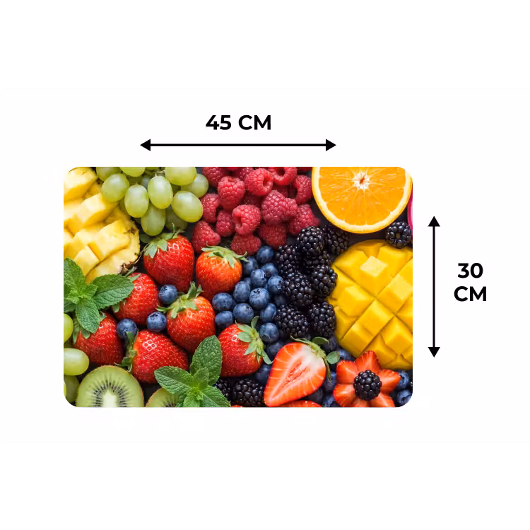 Fruit - Vers - Kleurrijk - Eten Placemat vinyl groot -specs