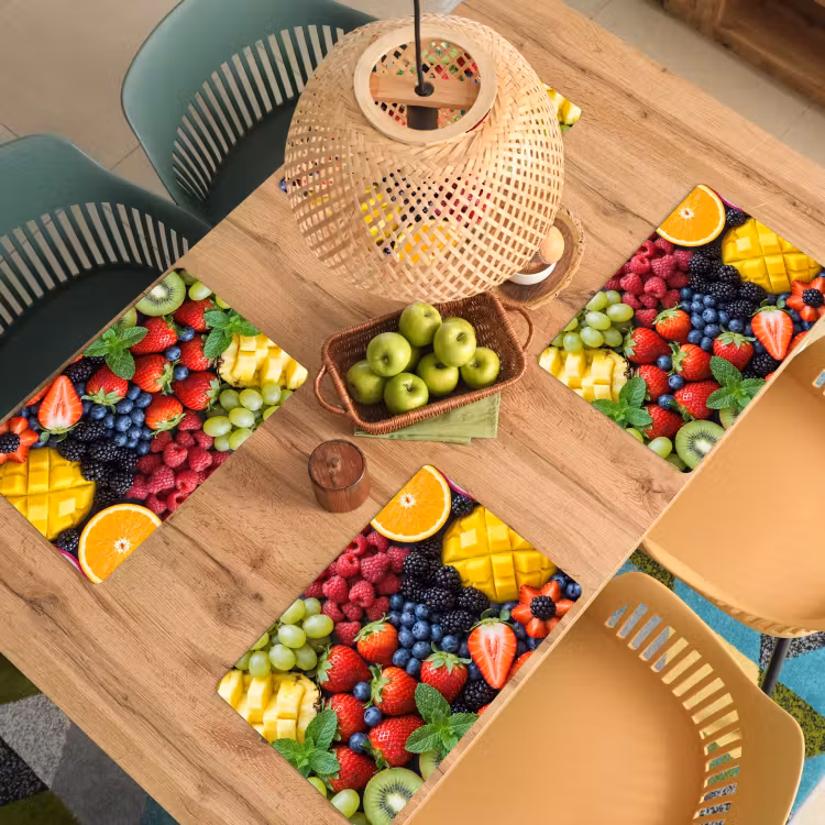 Fruit - Vers - Kleurrijk - Eten Placemat vinyl groot -zzsfeer5_Kitchenyeah-website