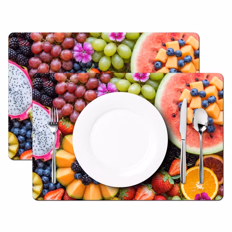 Fruit - Vers - Variatie - Eten - Kleurrijk Placemat vinyl groot -zzsfeer2_Kitchenyeah-website