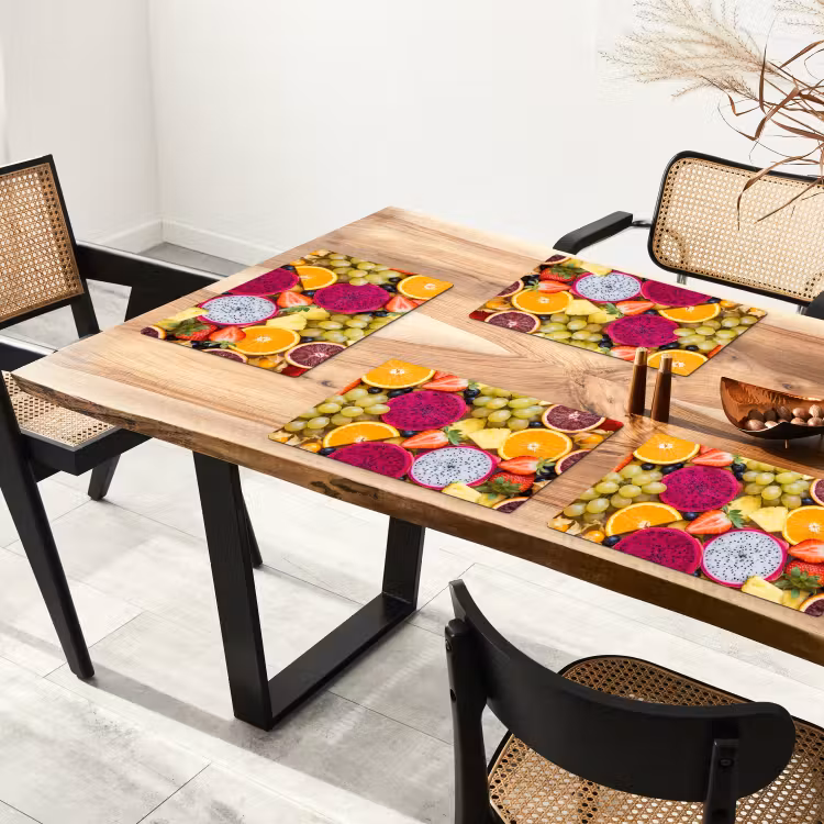 Fruit - Assortiment - Kleurrijk - Gezondheid Placemat vinyl groot -zzsfeer4_Kitchenyeah-website