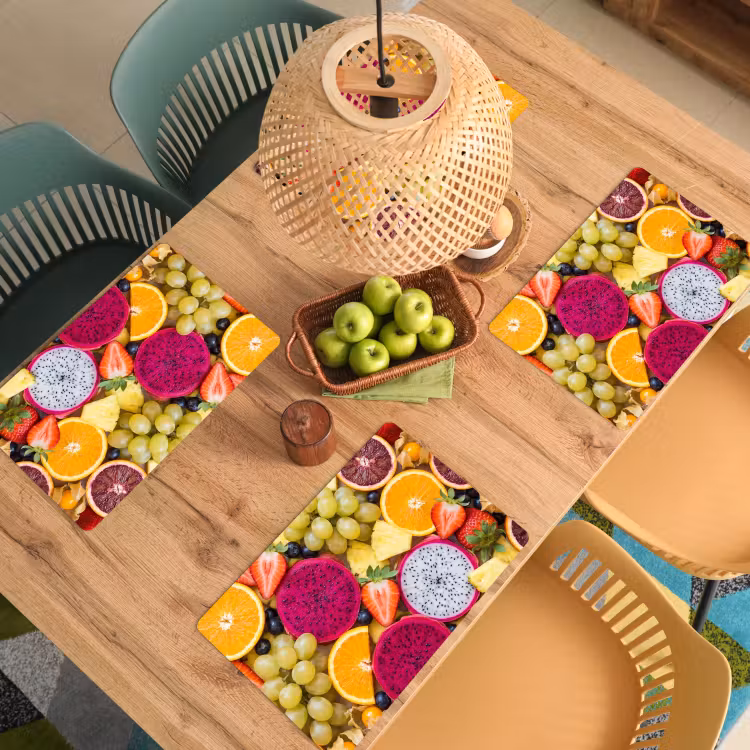 Fruit - Assortiment - Kleurrijk - Gezondheid Placemat vinyl groot -zzsfeer5_Kitchenyeah-website