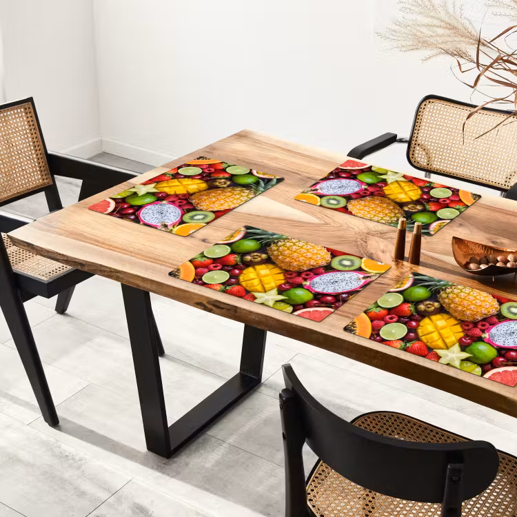 Fruit - Assortiment - Vers - Gezond - Kleurrijk Placemat vinyl groot -zzsfeer4_Kitchenyeah-website