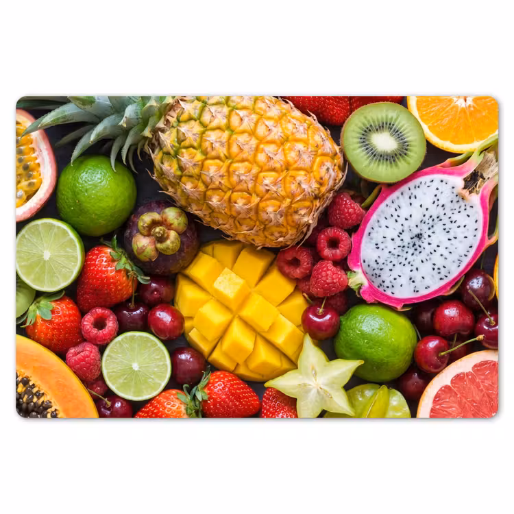 Fruit - Assortiment - Vers - Gezond - Kleurrijk Placemat vinyl groot -zzsfeer1_Kitchenyeah-website