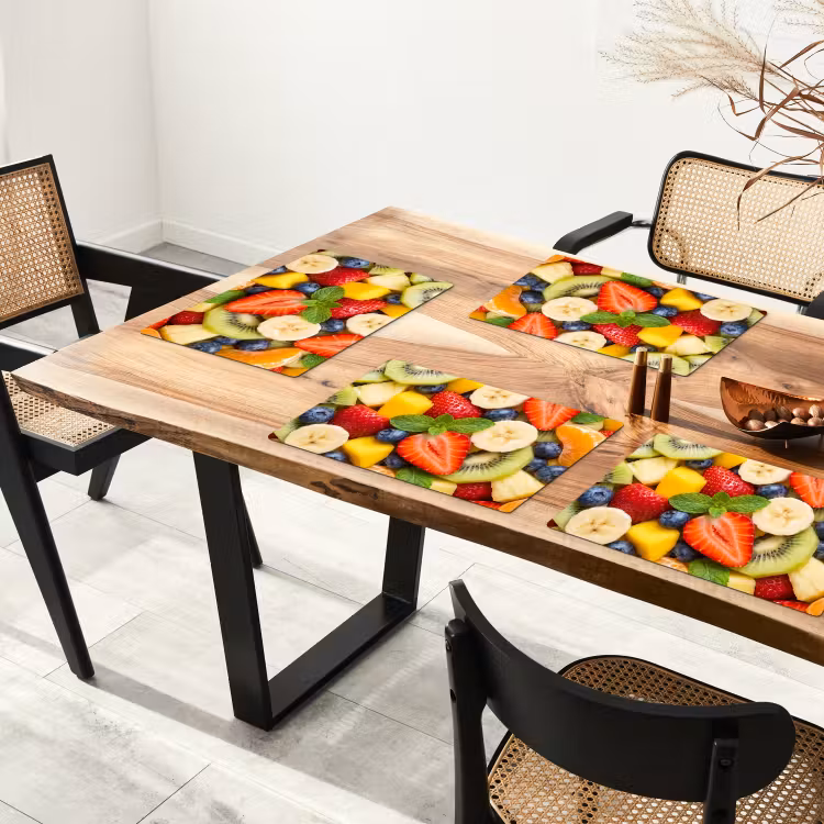 Fruit - Plakjes - Eten - Kleurrijk Placemat vinyl groot -zzsfeer4_Kitchenyeah-website