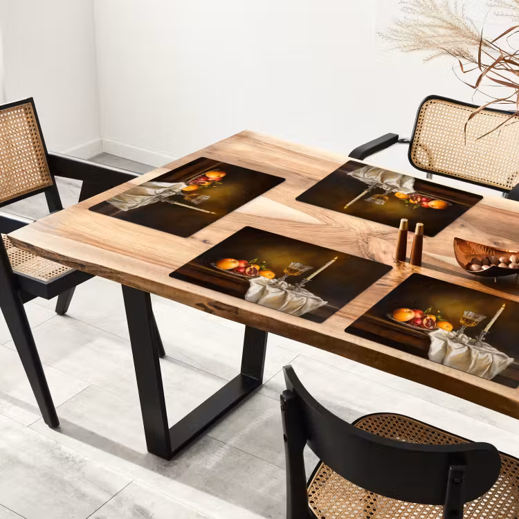 Fruit - Stilleven - Wijn - Kaars Placemat vinyl groot -zzsfeer4_Kitchenyeah-website