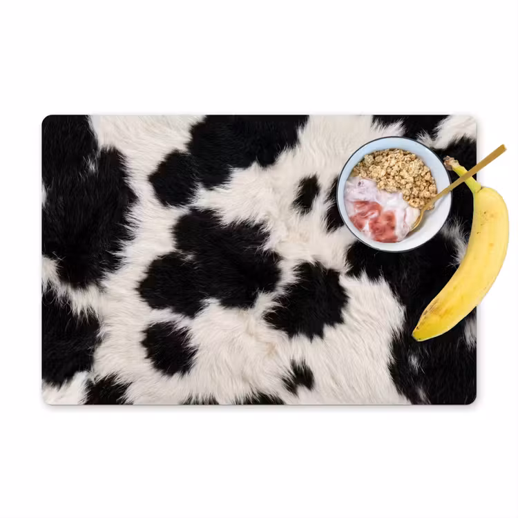 Bont - Textuur - Zwart - Wit Placemat vinyl groot -zzzproduct_Kitchenyeah-website