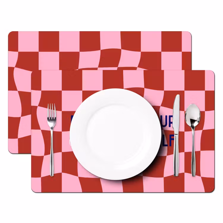 Furture - Geblokt - Rood Placemat vinyl groot -zzsfeer2_Kitchenyeah-website
