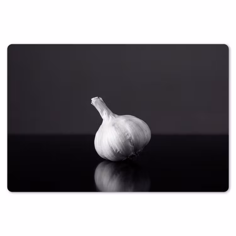 Knoflook - Zwart - Wit Placemat vinyl groot -zzsfeer1_Kitchenyeah-website