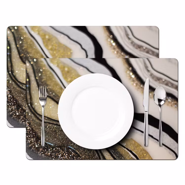 Edelsteen - Abstract - Marmer - Natuur Placemat vinyl groot -zzsfeer2_Kitchenyeah-website