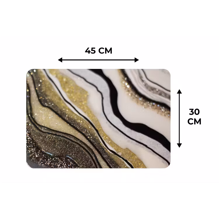 Edelsteen - Abstract - Marmer - Natuur Placemat vinyl groot -specs