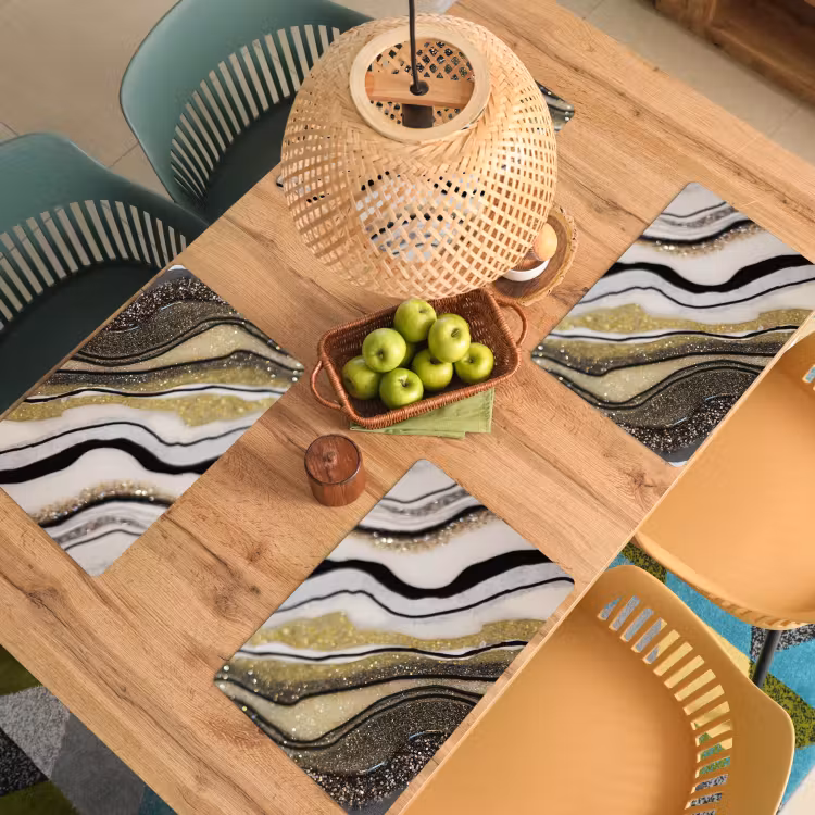 Edelsteen - Abstract - Marmer - Natuur Placemat vinyl groot -zzsfeer5_Kitchenyeah-website