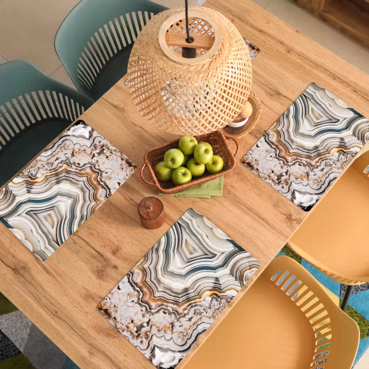 Edelsteen - Marmer - Natuur - Abstract Placemat vinyl groot -zzsfeer5_Kitchenyeah-website