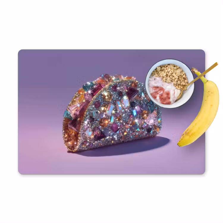 Edelstenen - Glitters - Paars - Kleurrijk Placemat vinyl groot -zzzproduct_Kitchenyeah-website