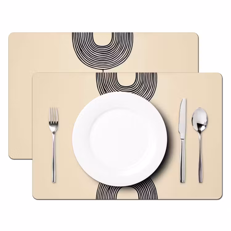 Geometrische bogen - Minimalistisch - Symmetrisch Placemat vinyl groot -zzsfeer2_Kitchenyeah-website