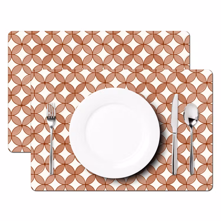 Geometrisch - Cirkels - Modern - Terracotta Placemat vinyl groot 368 -zzsfeer2_Kitchenyeah-website