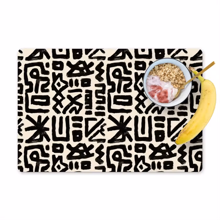 Geometrisch - Figuren - Zwart Placemat vinyl groot 368 -zzzproduct_Kitchenyeah-website