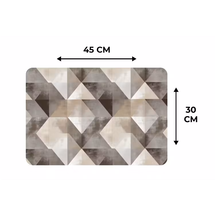 Geometrisch - Motief - Aardetinten Placemat vinyl groot 368 -specs