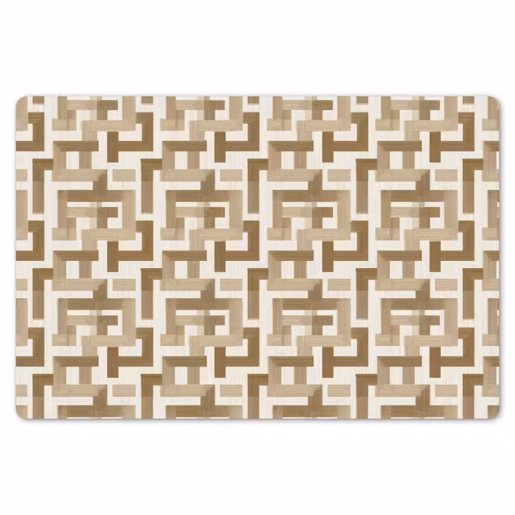 Geometrisch - Retro - Bruin Placemat vinyl groot 368 -zzsfeer1_Kitchenyeah-website