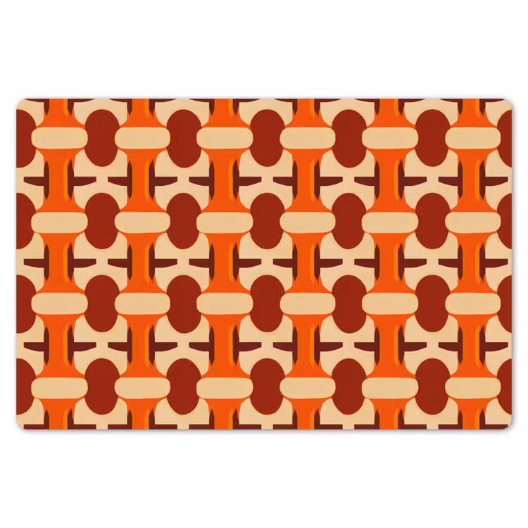 Geometrisch - Retro - Oranje Placemat vinyl groot 368 -zzsfeer1_Kitchenyeah-website