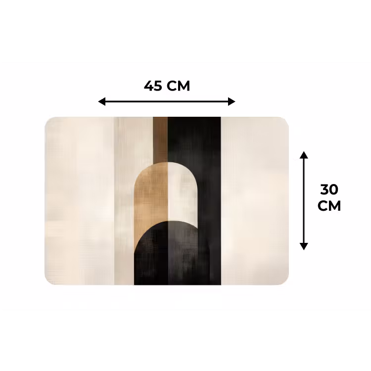 Geometrische - Vormen - Wit Placemat vinyl groot -specs