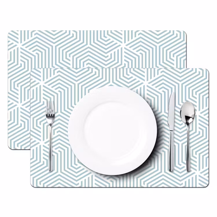 Geometrie - Lijn - Groen - Patroon Placemat vinyl groot 368 -zzsfeer2_Kitchenyeah-website