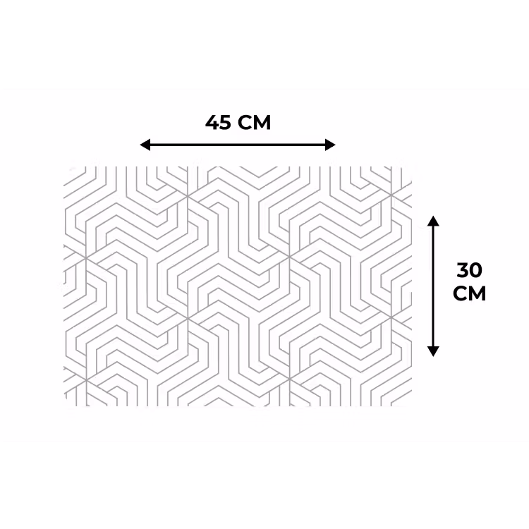Geometrie - Lijn - Patroon Placemat vinyl groot 368 -specs