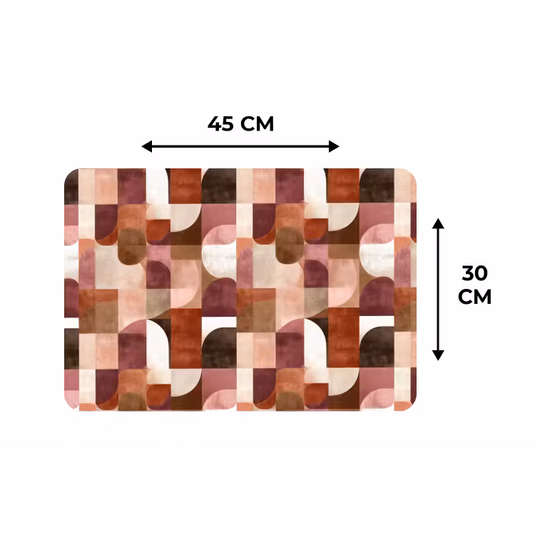 Geometrie - Modern - Retro Placemat vinyl groot 368 -specs