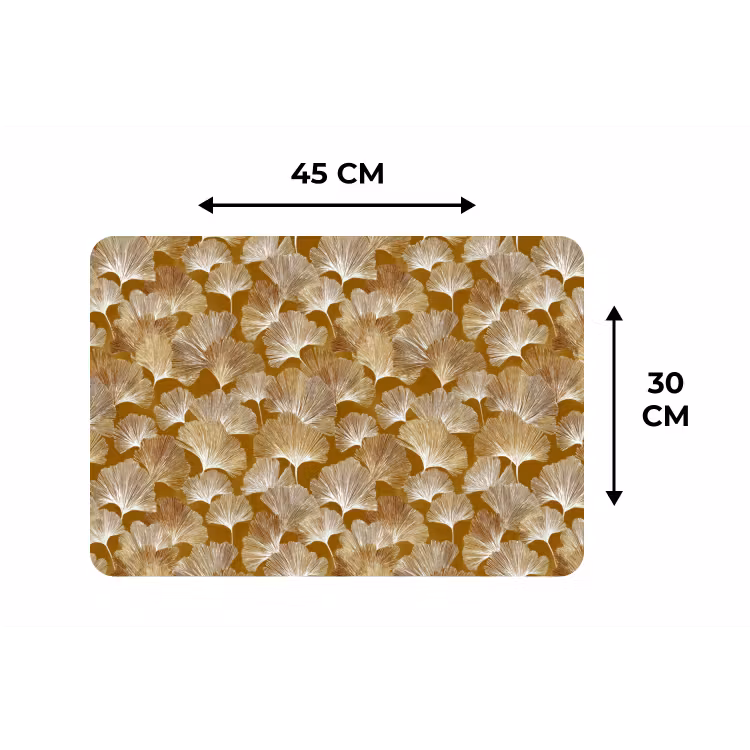 Ginkgo - Bladeren - Goud Placemat vinyl groot 368 -specs