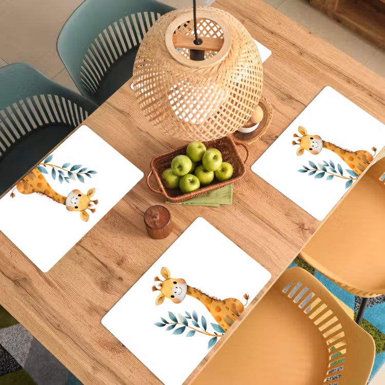 Giraf - Dier - Wilde dieren Placemat vinyl groot -zzsfeer5_Kitchenyeah-website