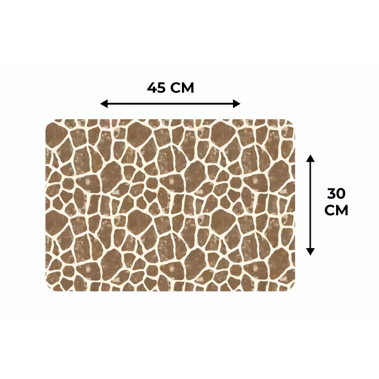 Giraf - Klassiek - Bruin Placemat vinyl groot 368 -specs