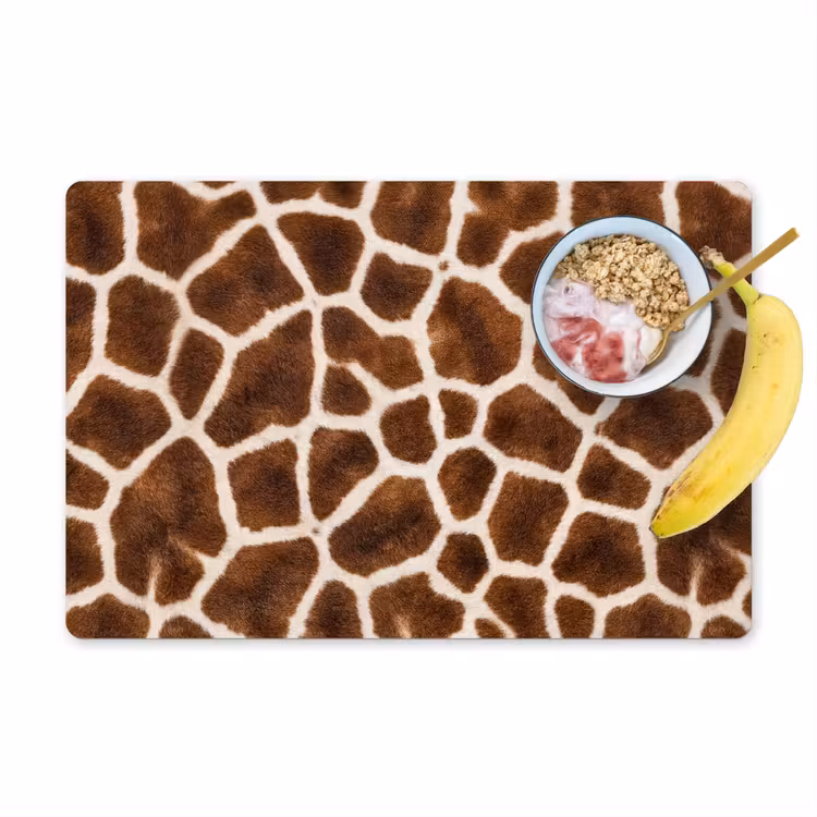 Giraf - Vacht - Klassiek - Bruin Placemat vinyl groot -zzzproduct_Kitchenyeah-website