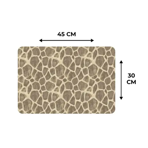 Giraf - Patroon - Beige - Bruin Placemat vinyl groot 368 -specs